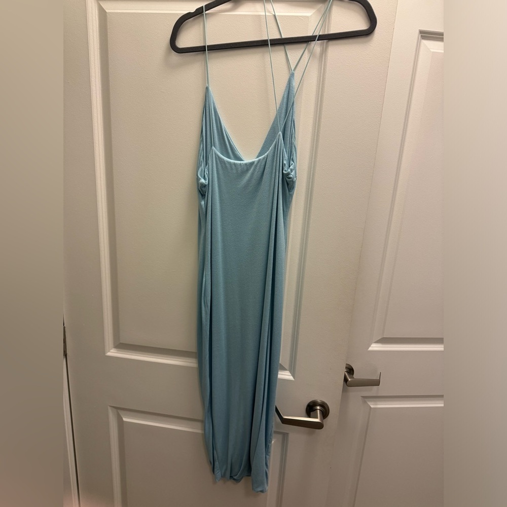 Fashion Nova- XL Blue Midi Dress - Picture 5 of 6